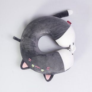 Подушка для шиї Kitty U-подібна темно-сіра HP-56-11BG фото
