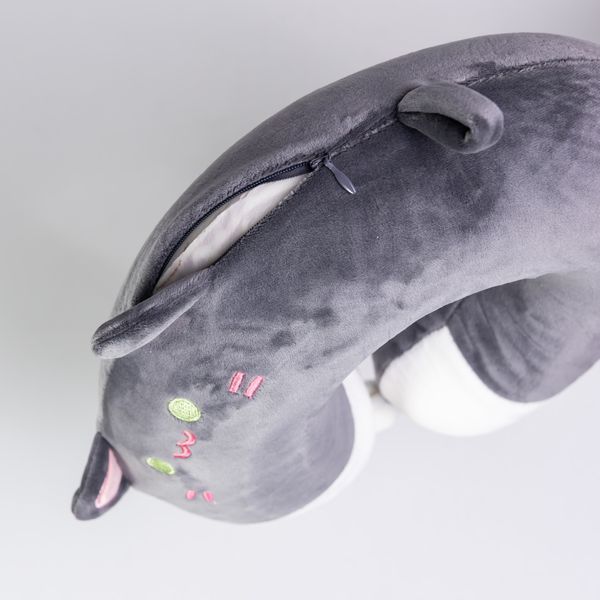 Подушка для шиї Kitty U-подібна темно-сіра HP-56-11BG фото
