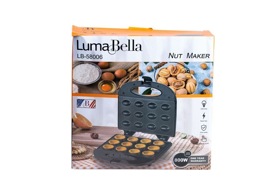 Орешница электрическая Luma Bella LB-58006 с антипригарным покрытием на 12 орешков, черный LB58006 фото