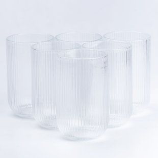 Набор стаканов Glass Ware фигурных 6 штук, прозрачный HP538 фото