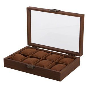 Скринька для наручних годинників 31&times;21&times;8.7 см дерев'яна на 8 відсіків HP-5-12 фото
