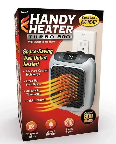 Обогреватель портативный с пультом Heater Turbo 800 Wt Керамический мини обогреватель дуйчик от сети WT800 фото