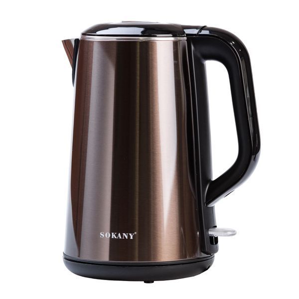 Електрочайник Sokany SK-2203 дисковий 2.2 л, коричневий металік SK2203 фото