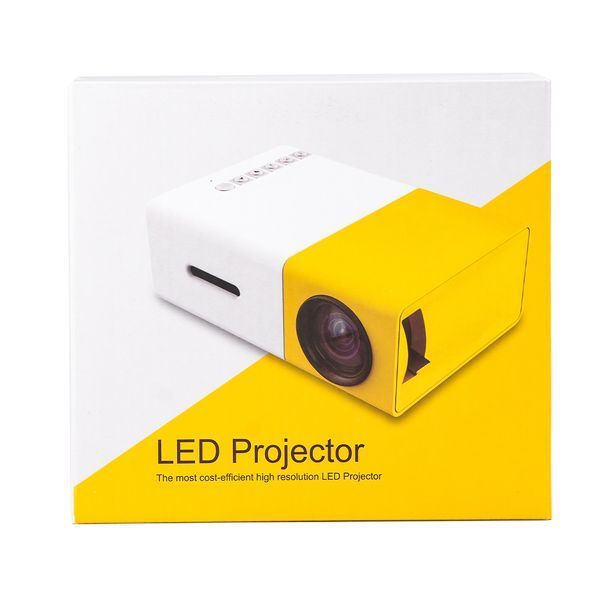 Портативный проектор YG-300 для дома и офиса HD Led с динамиком, желтый UR148WY фото