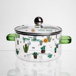 Кастрюля из боросиликатного стекла Summer Cactus 1.8 л HP-GP-37 фото