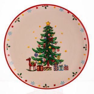 Новогодняя тарелка из фарфора &Oslash;21.5 (см) CR-1-2 фото