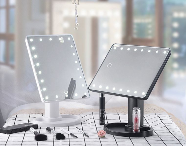 Дзеркало з підсвічуванням для макіяжу Large LED Mirror Сенсорне настільне косметичне дзеркало 00676 фото