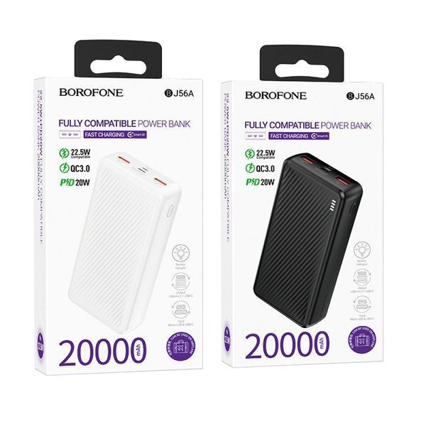 Універсальна Мобільна Батарея Павербанк Borofone BJ56A Graceful 22.5W+PD20W 20000 mAh ЦУ-00044571 фото
