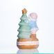 Новогодняя декоративная фигурка с подсветкой 11.5&times;9&times;20 см Новогодний декор Санта-Клаус с ёлочкой из фарфора CR-6-9 фото 4